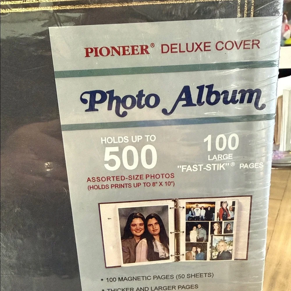 PIONEER Black Photo Album with Gold Trim
